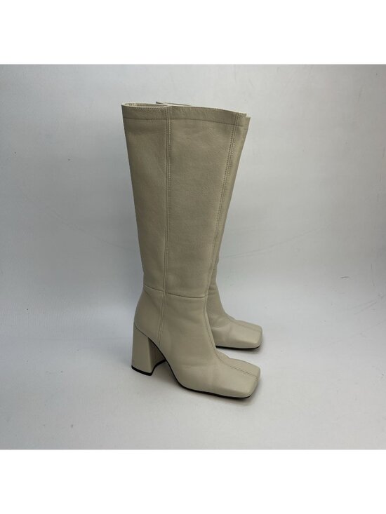 L'Intervalle Shoes - Y2K L'Intervalle White Leather Boots Women’s 37 Retro 60's Scandinavian Luxe